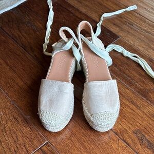 Women's Cream Espadrille Wedges